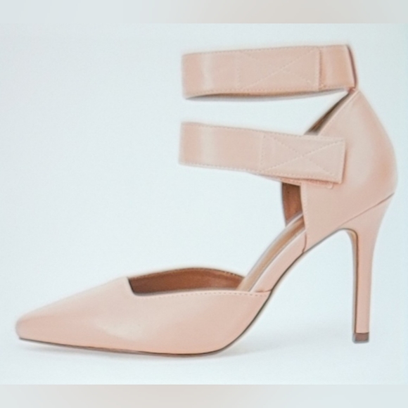NIB PINKISH TAN DOUBLE ANKLE STRAP VELCRO CLOSURE (YEAH) CLOSED TOE HEEL… - Picture 13 of 13